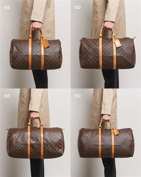 louis vuitton keepall bag size.